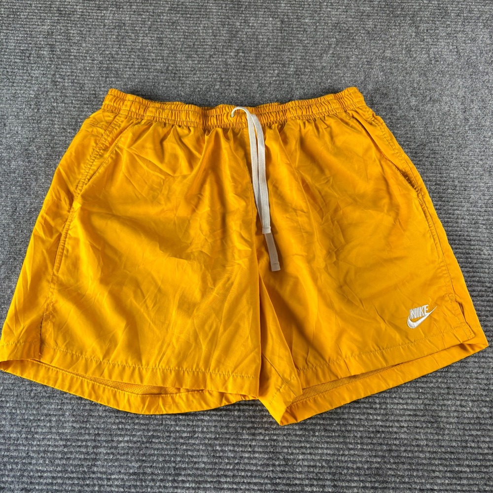 Nike Mens Sportswear Woven Flow Shorts Yellow Gold XL AR2382-739